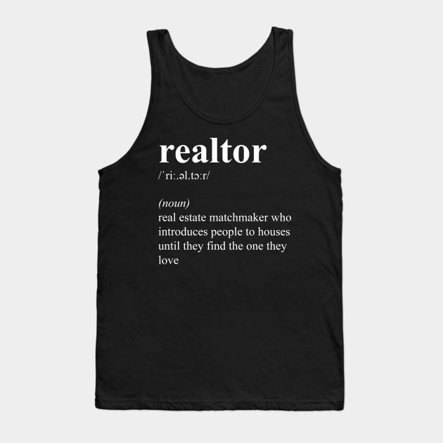 Funny Realtor Real Estate Agent Job Description Tank Top by JustCreativity